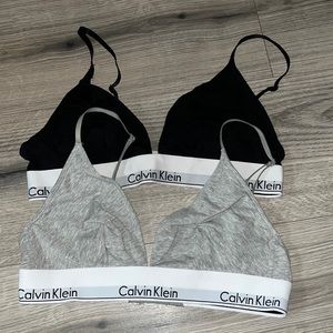 Two Calvin Klein Bras